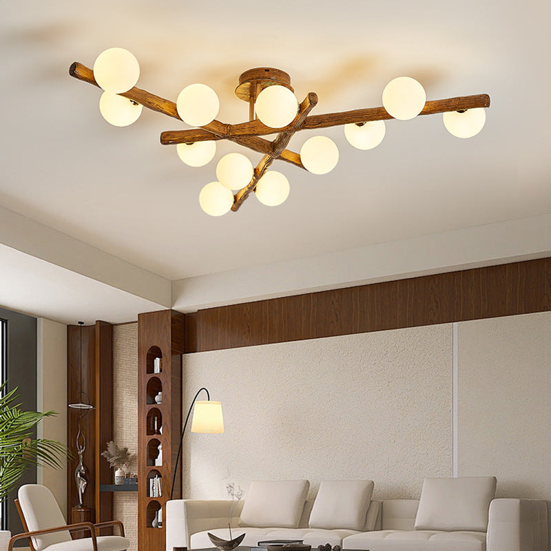 Japanese Branch Dome Orb Ceiling Light