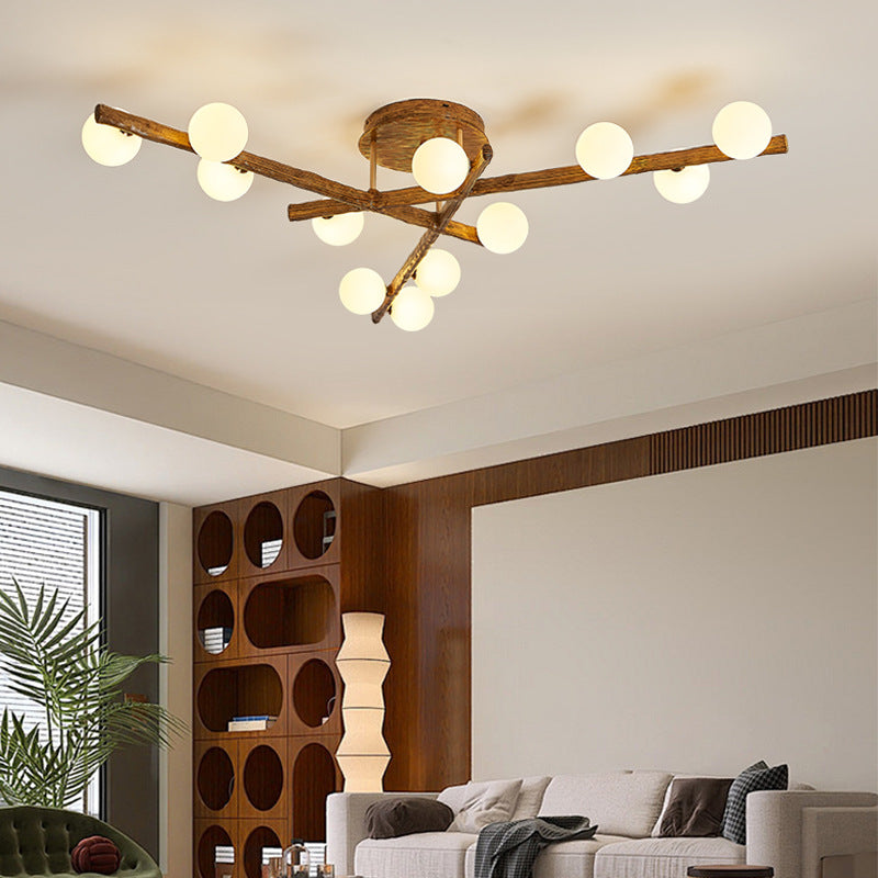 Japanese Branch Dome Orb Ceiling Light