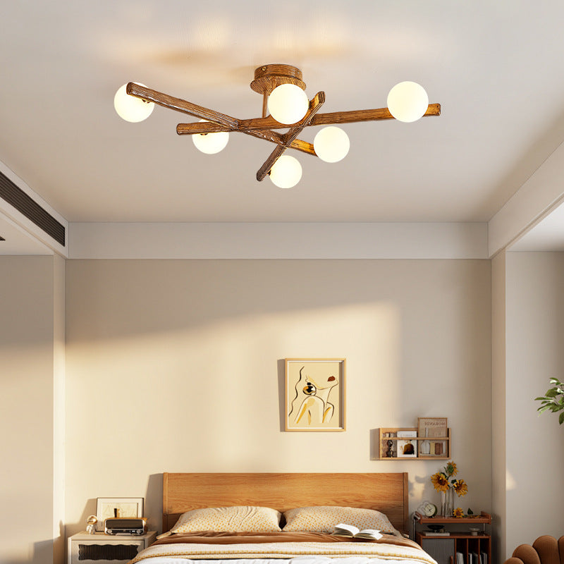 Japanese Branch Dome Orb Ceiling Light