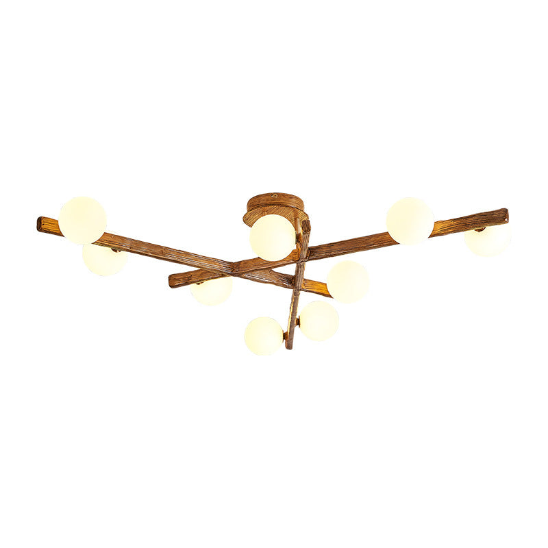 Japanese Branch Dome Orb Ceiling Light