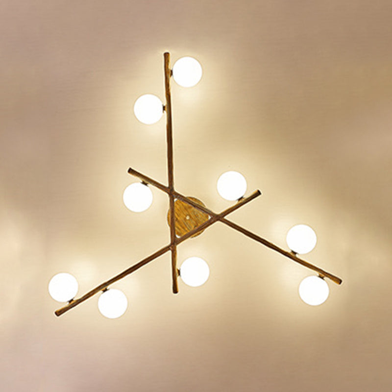 Japanese Branch Dome Orb Ceiling Light