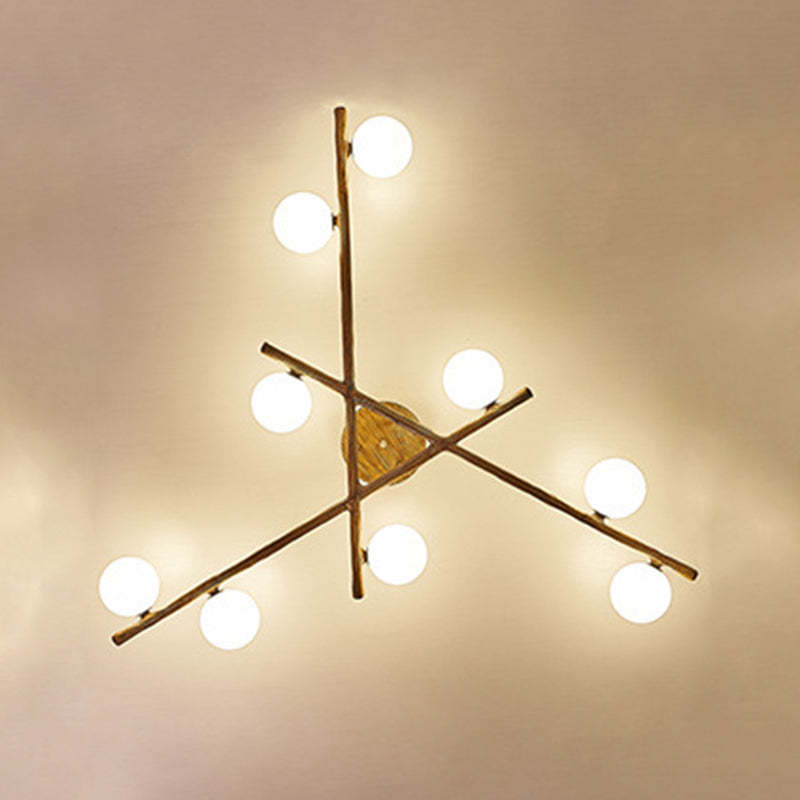 Japanese Branch Dome Orb Ceiling Light