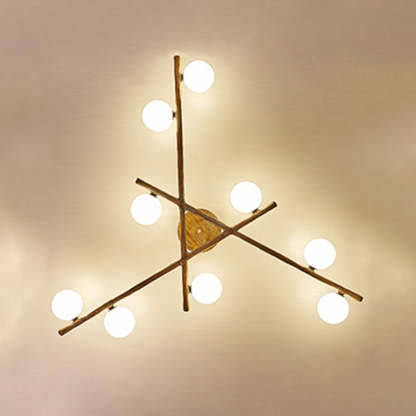 Japanese Branch Dome Orb Ceiling Light