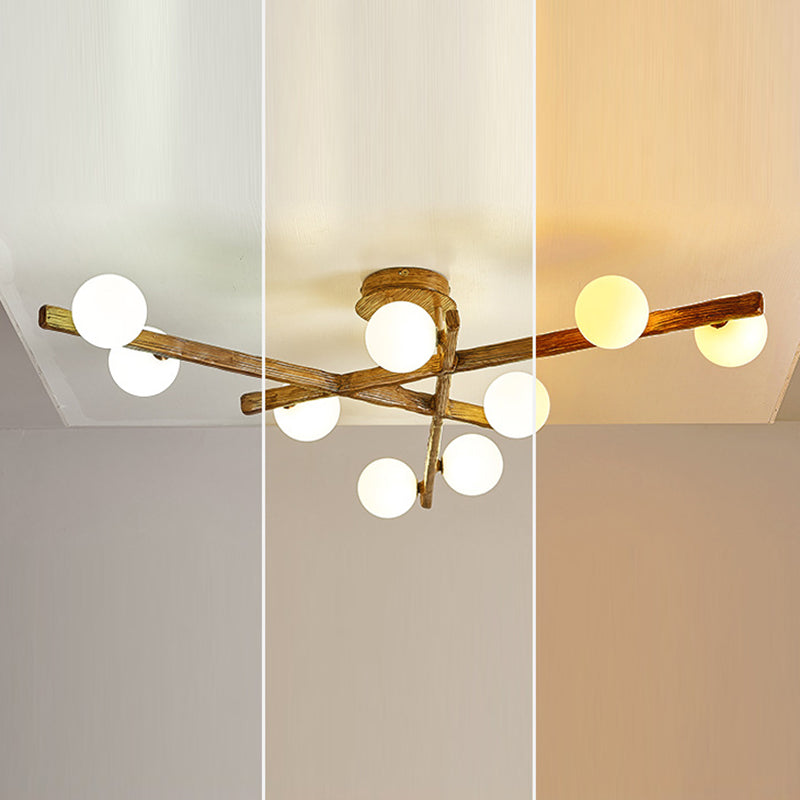 Japanese Branch Dome Orb Ceiling Light