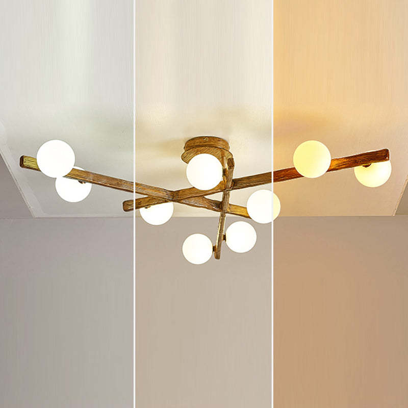 Japanese Branch Dome Orb Ceiling Light