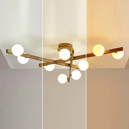 Japanese Branch Dome Orb Ceiling Light