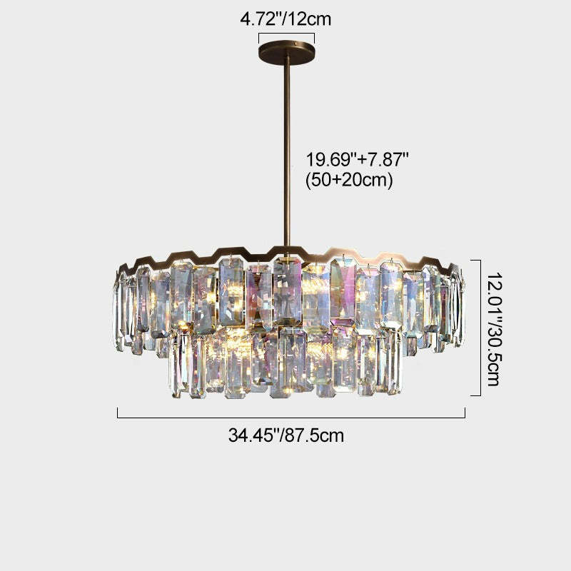 Modern Dome Crystal Chandelier — 8+5 / 220V-240V For UK/AU