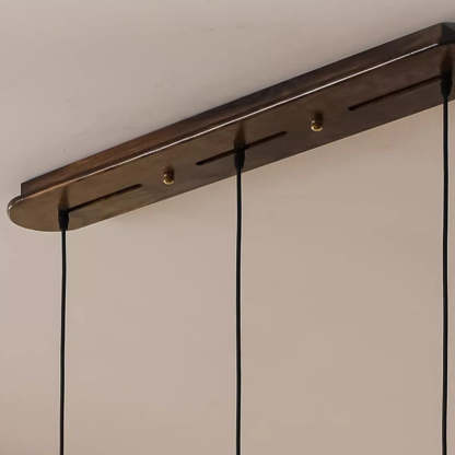French Flower Linear Ash Glass Chandelier