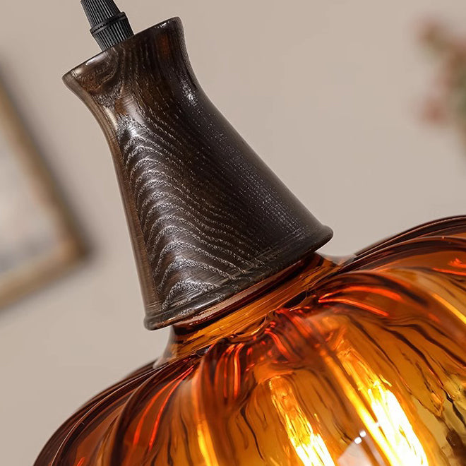 French Flower Linear Ash Glass Chandelier
