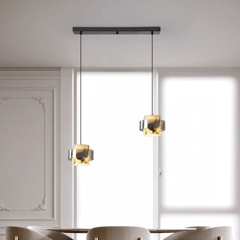 Lighom cylinder glass chandeliers for bedroom — 1-Light / 220V-240V (UK/AU)
