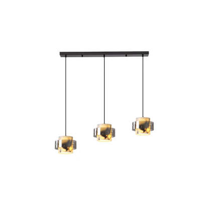 Scandinavian Cylinder Marble Glass Chandelier