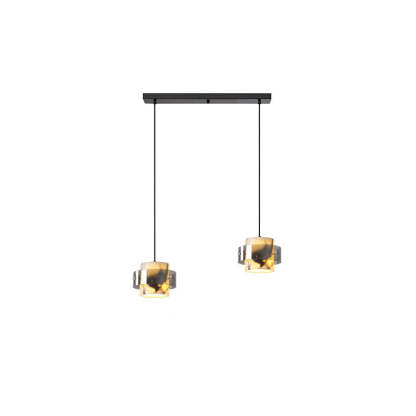 Scandinavian Cylinder Marble Glass Chandelier