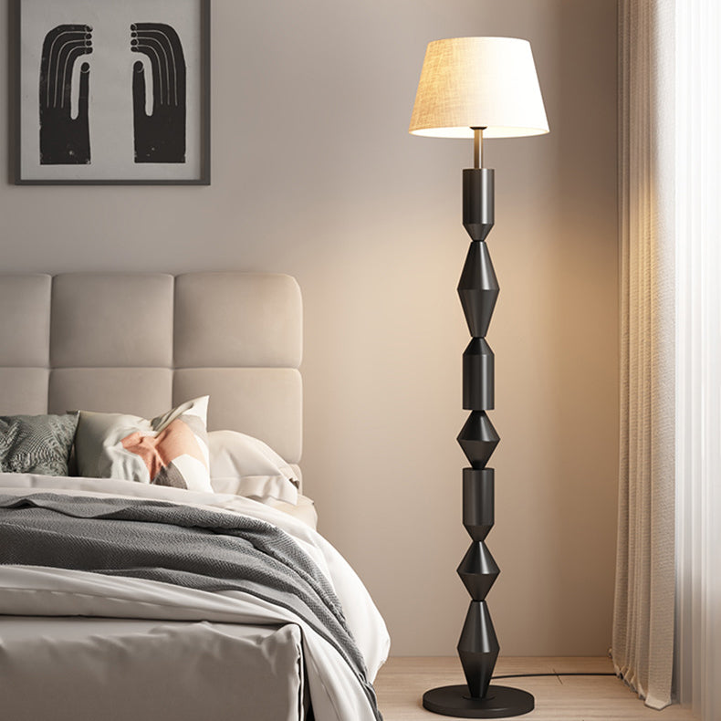 Nordic Trapezoid Fabric Iron Shade Floor Lamp