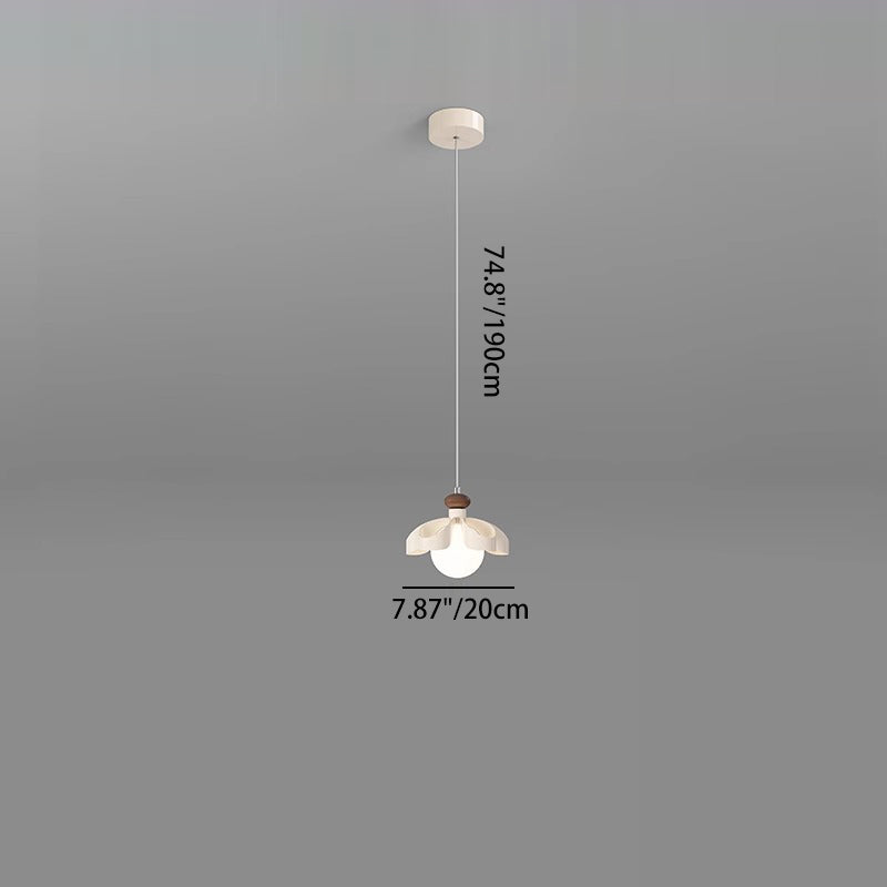 Nordic Cream Flower Iron Orb Chandelier