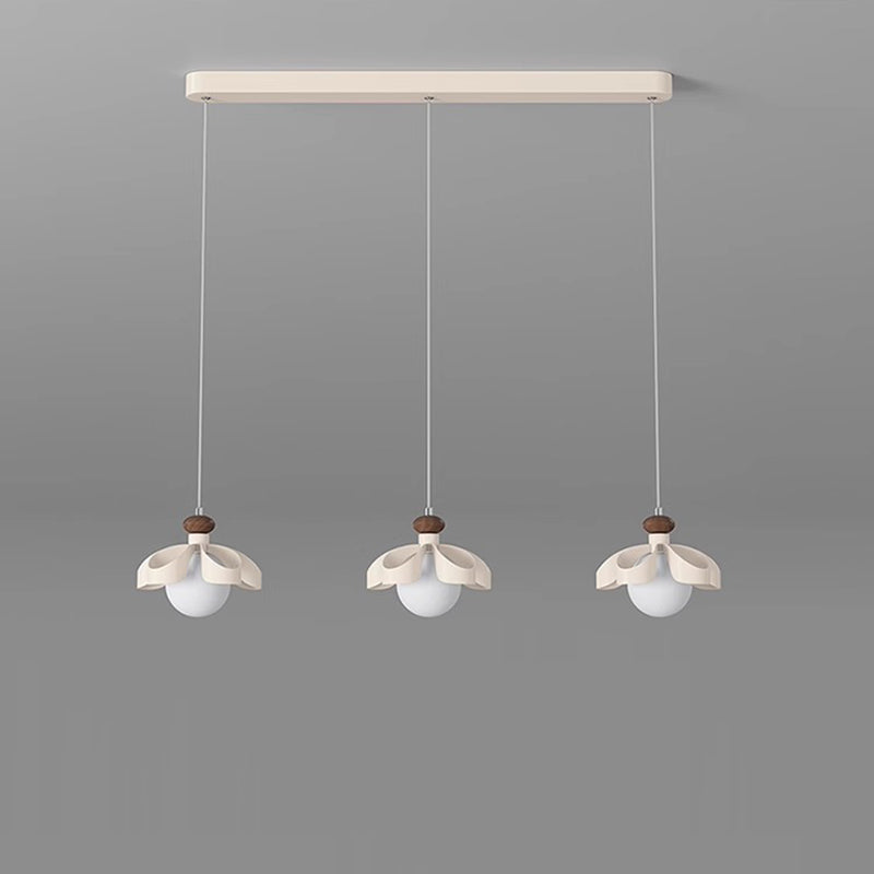Nordic Cream Flower Iron Orb Chandelier