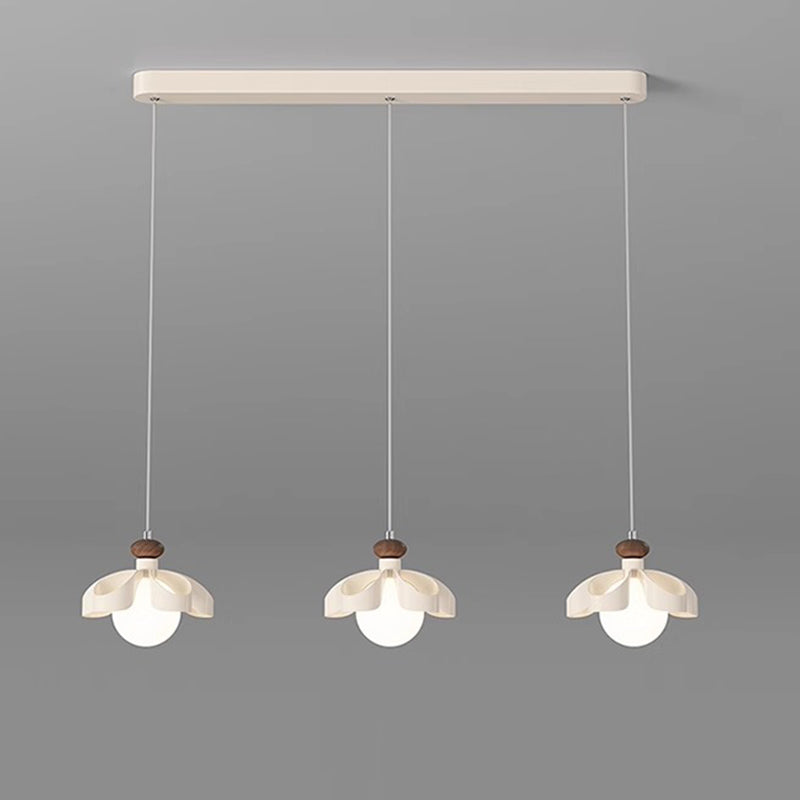 Nordic Cream Flower Iron Orb Chandelier