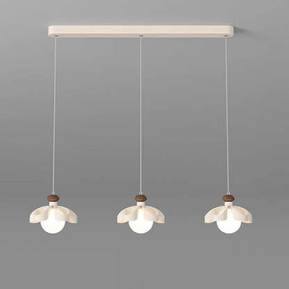 Nordic Cream Flower Iron Orb Chandelier