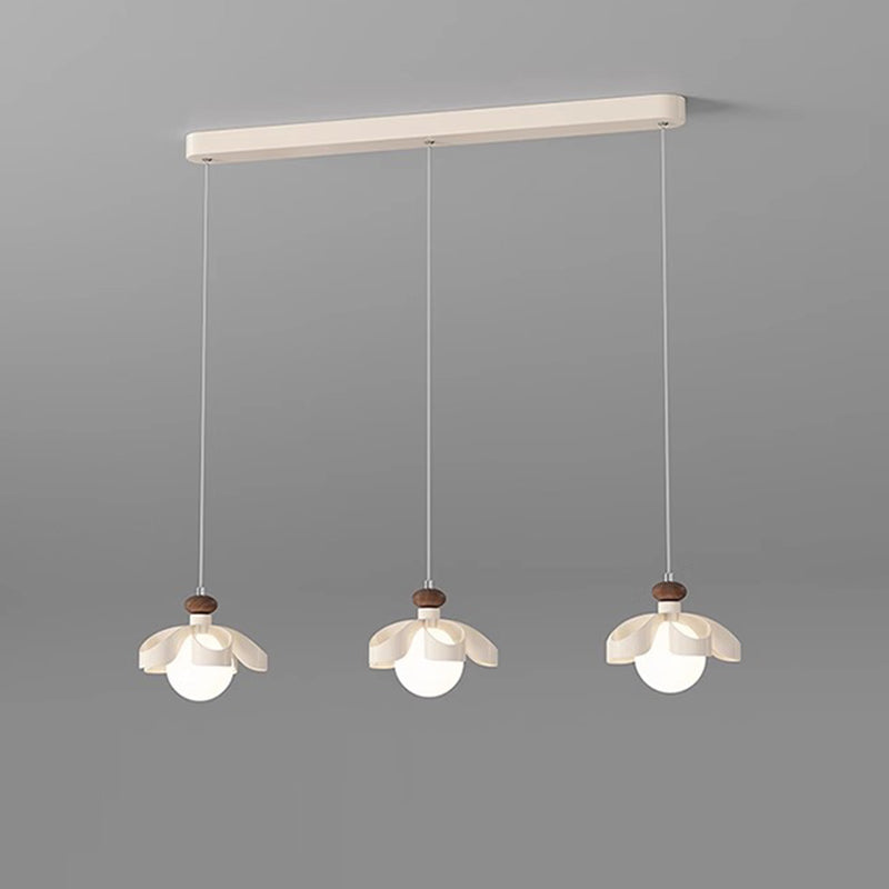 Nordic Cream Flower Iron Orb Chandelier