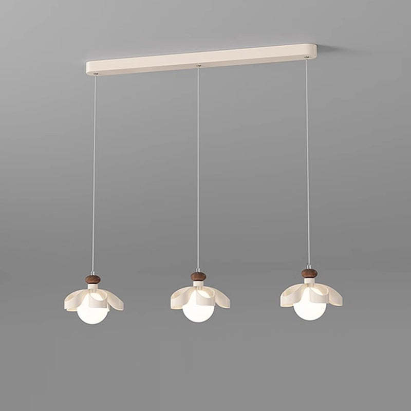 Nordic Cream Flower Iron Orb Chandelier