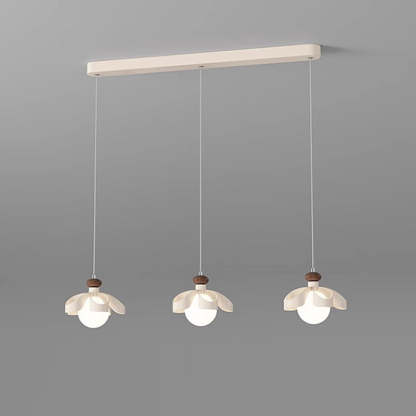 Nordic Cream Flower Iron Orb Chandelier