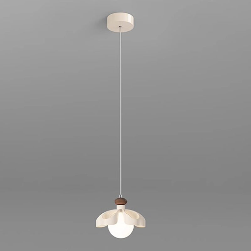 Nordic Cream Flower Iron Orb Chandelier