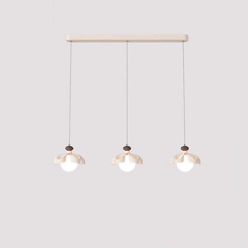 Nordic Cream Flower Iron Orb Chandelier