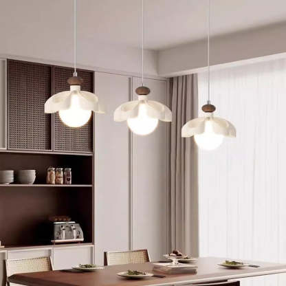 Nordic Cream Flower Iron Orb Chandelier