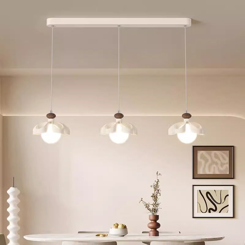 Nordic Cream Flower Iron Orb Chandelier
