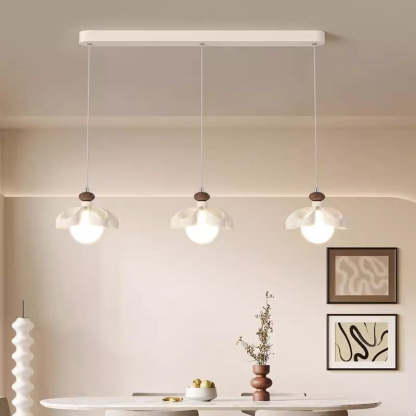 Nordic Cream Flower Iron Orb Chandelier