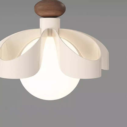 Nordic Cream Flower Iron Orb Chandelier