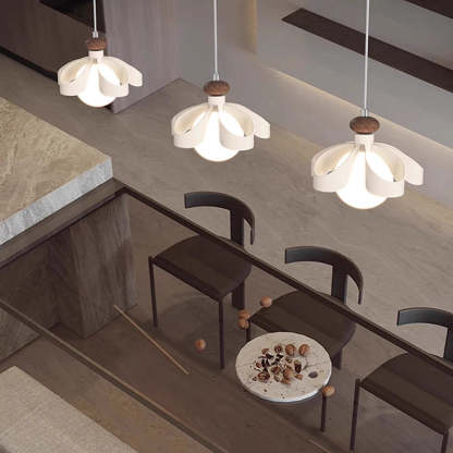 Nordic Cream Flower Iron Orb Chandelier