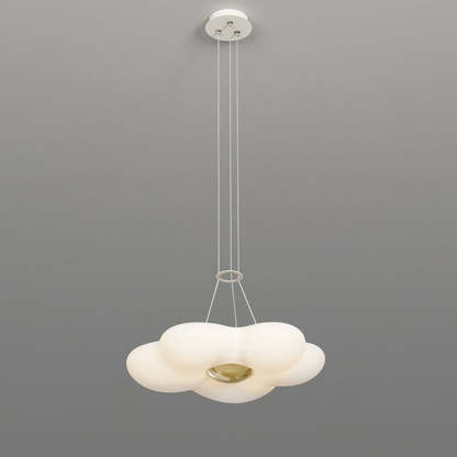 Nordic Dome Cream Flower Iron LED Chandelier