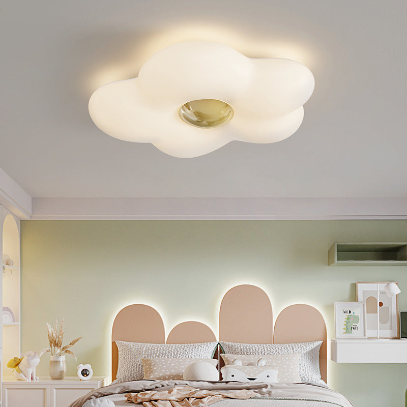 Nordic Cream Flower Iron Roto-Molded LED Flush Mount