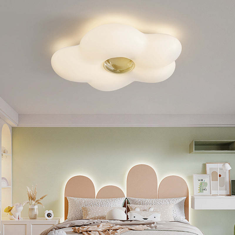 Nordic Cream Flower Iron Roto-Molded LED Flush Mount