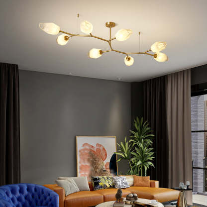 Scandinavian Glass Branch Bud Ceiling Light