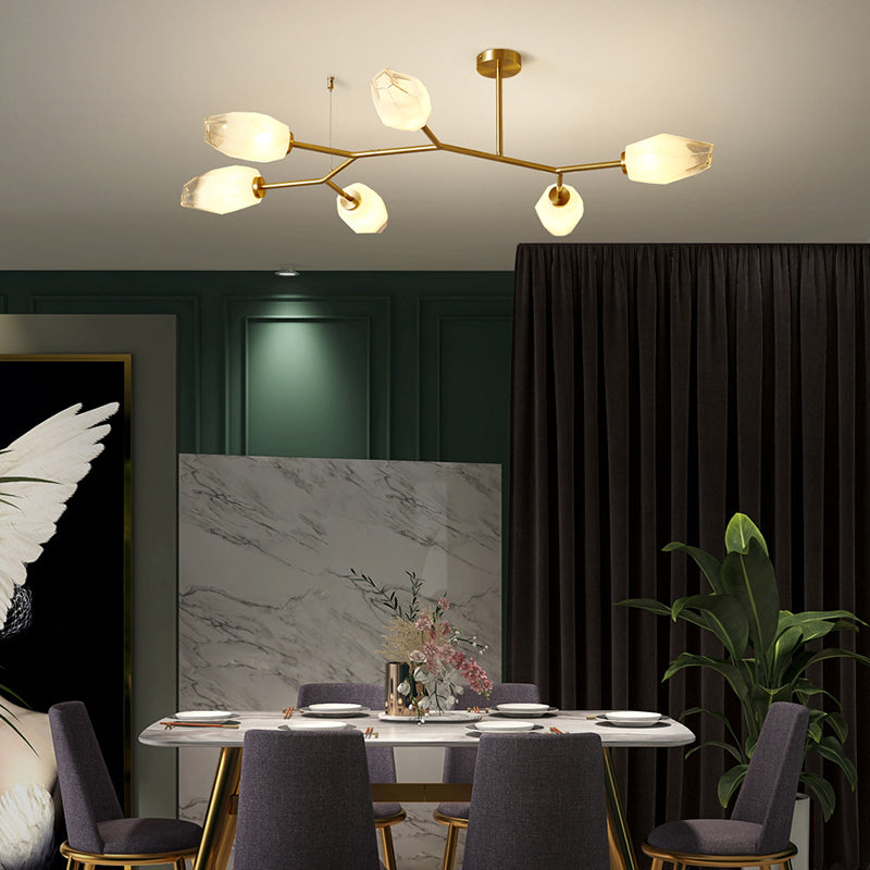 Scandinavian Glass Branch Bud Ceiling Light