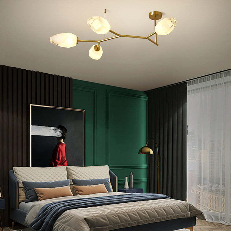 Scandinavian Glass Branch Bud Ceiling Light