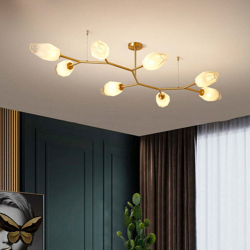 Scandinavian Glass Branch Bud Ceiling Light