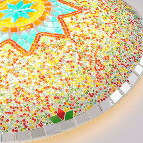 Traditional Tiffany Semicircle Flush