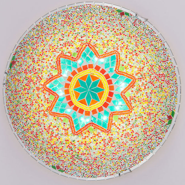 Traditional Tiffany Semicircle Flush