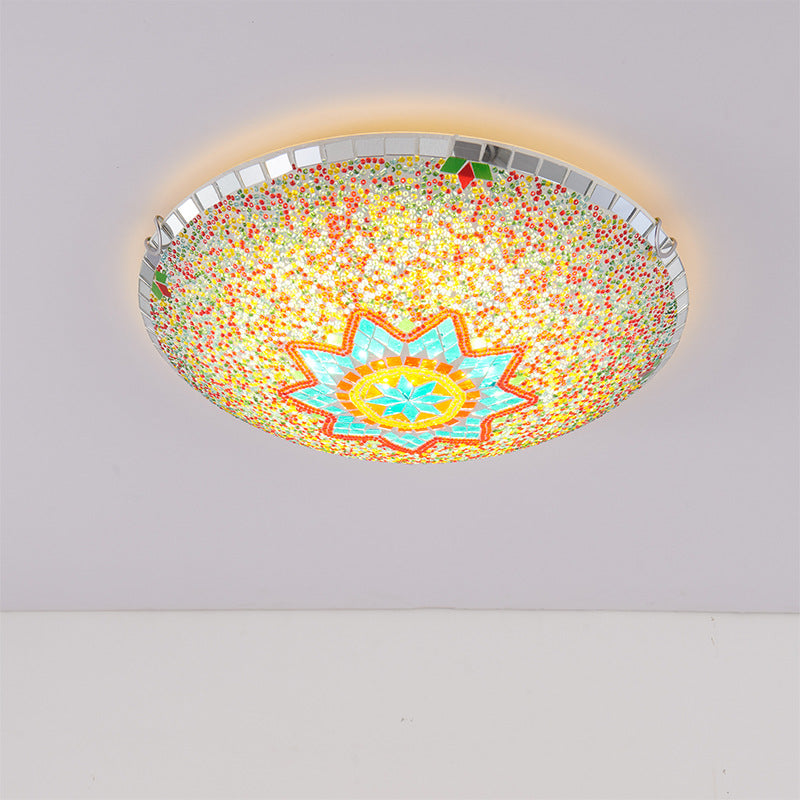 Traditional Tiffany Semicircle Flush