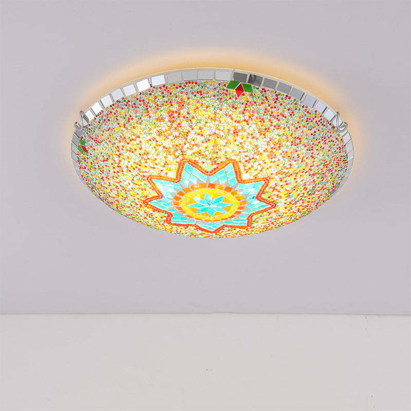 Traditional Tiffany Semicircle Flush