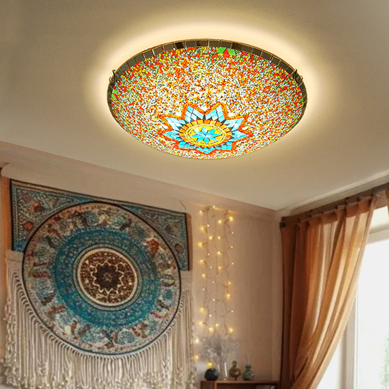 Traditional Tiffany Semicircle Flush — 110V-120V For US/CA