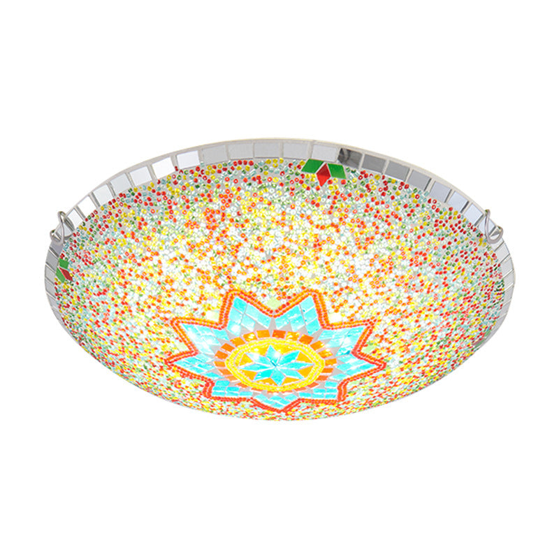 Traditional Tiffany Semicircle Flush