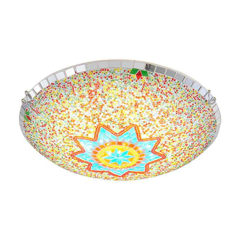Traditional Tiffany Semicircle Flush