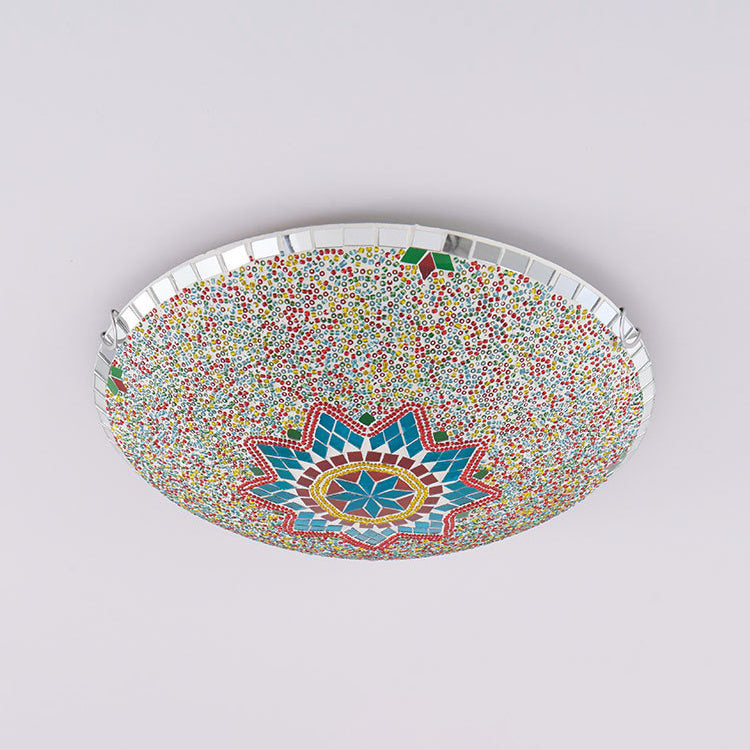 Traditional Tiffany Semicircle Flush