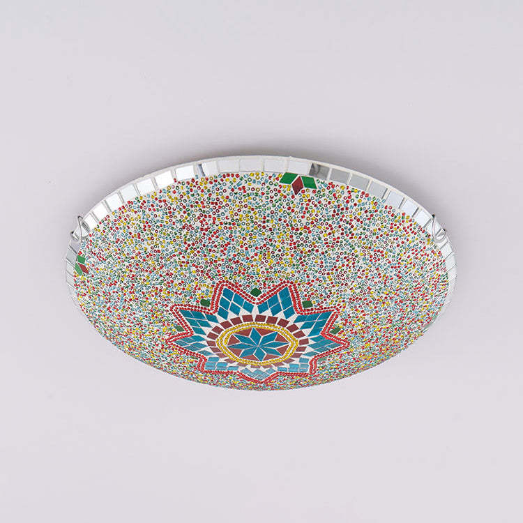 Traditional Tiffany Semicircle Flush