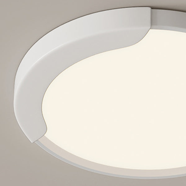 Minimalist Round Splicing LLDPE LED Flush Mount Light — White + Black / Infinitely Dimmable / 110V-120V For US/CA