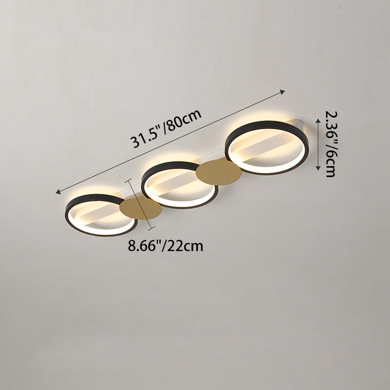 Scandinavian Iron Acrylic Round Ring Ceiling Light