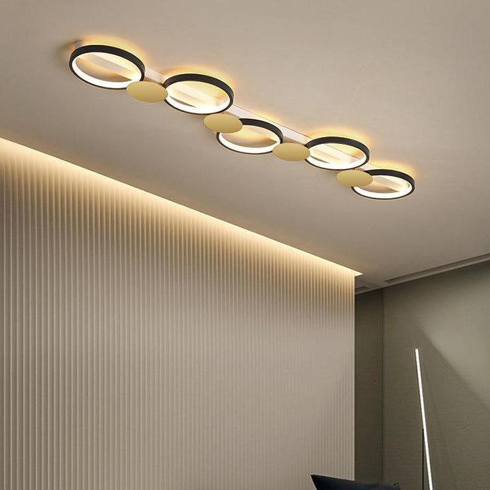 Scandinavian Iron Acrylic Round Ring Ceiling Light